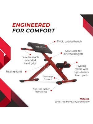 Stamina X Ejercicio de fuerza ajustable para abdominales, espalda y núcleo, banco de hiperextensión Foto 1 de 4