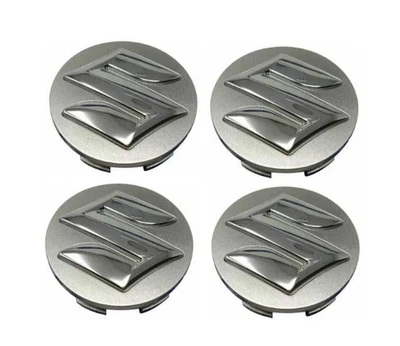 Tapa central de rueda de aleación genuina para Suzuki Swift SX4 plateada paquete de 4 piezas Foto 1 de 4