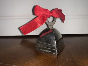 SILBER METALL KUH GLOCKE ORNAMENT Made In India - Bild 1 von 6