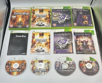 Saints Row Spiele Bundle 1,2,3 &4 für Xbox 360 komplett mit Anleitungen sehr guter Zustand CIB - Bild 1 von 4