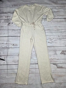 Splendid Women's Soft Fleece Plush Heather Gray Jogger Jumpsuit, Size Small - Picture 1 of 8