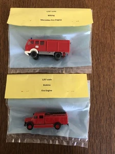 Two Model Fire Engines…Brekina & Wiking Mercedes - 1/87 Scale HO Gauge - Bild 1 von 8