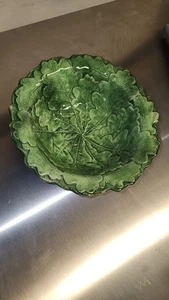 Vietri (Italien) Foglia Eichenblatt 7" Vintage Salatschüssel, handbemalt 1994 7026/18 - Bild 1 von 4