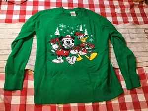 Maglione natalizio Disney Parks Topolino Paperino taglia L 10/12 - Foto 1 di 6