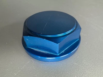 Alu Hutmutter Blau Eloxiert M24x1.0 - Bild 1 von 4