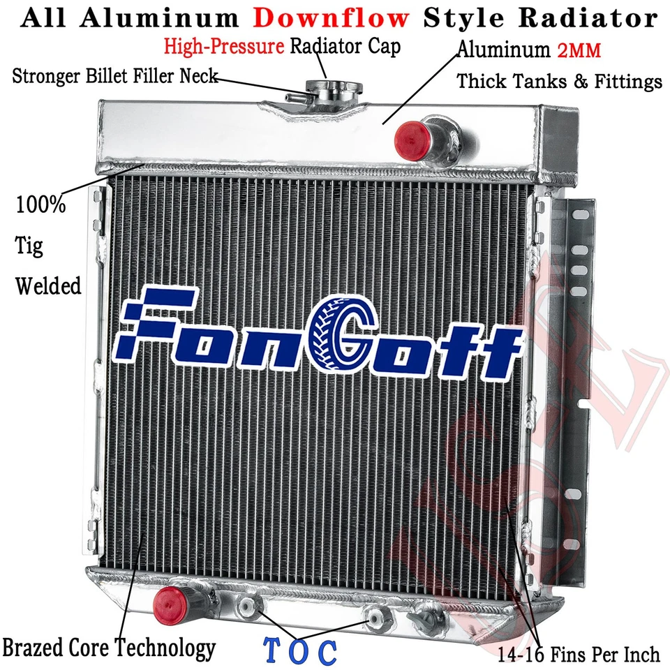 Radiador de 3 filas para Ford Maverick 1967-70 Mustang 1971-72 Mercury Comet 1970-1973 Foto 1 de 4