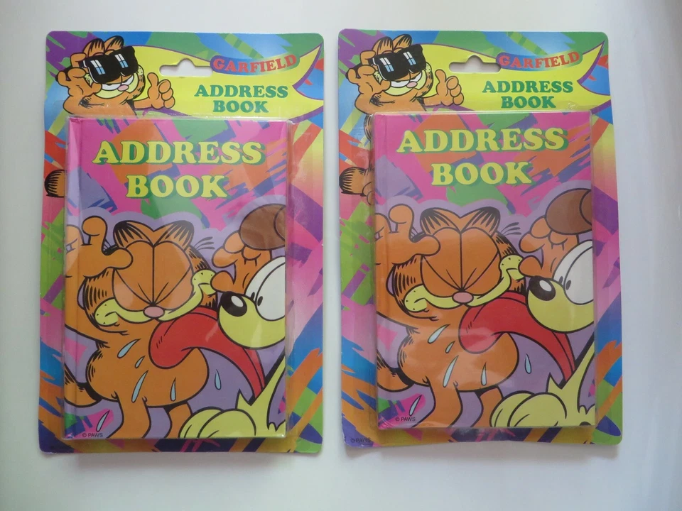 Vintage Garfield Odie Address Book 1980s Cartoon