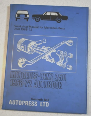 Manual de reparación y mantenimiento de taller de servicio de autobook Mercedes Benz 250 1968-1972 Foto 1 de 4