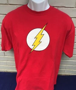 Vintage 1988 DC Comics THE FLASH Logo Red T Shirt Tee Mens Sz L Graphitti Design - Picture 1 of 5