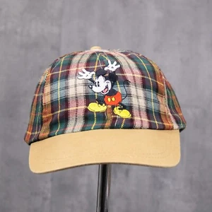 Vintage 1990's Mickey Unlimited Mickey Mouse Plaid Snapback 6 Panel Hat - Picture 1 of 4