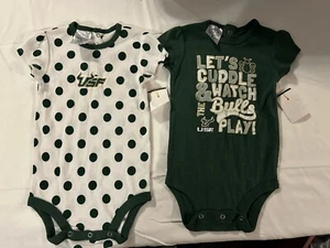 New! USF Bulls Creeper Set 6/9 Months One Piece Baby Outfit - Picture 1 of 3