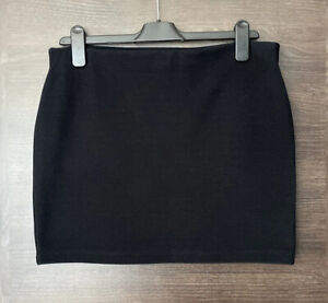 Zara Trafaluc Black Elasticated Waist Mini Skirt Size L
