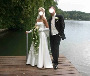 Traumhaftes Hochzeitskleid Neupreis komplett 1700€ - Bild 1 von 17