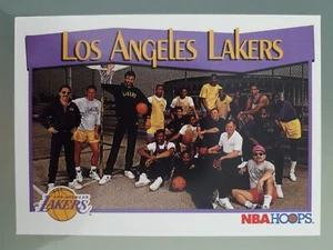 1991-92 NBA Hoops Los Angeles Lakers #286 Team Card B Basketball; Magic Johnson - Bild 1 von 2