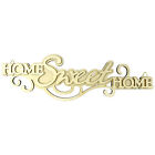 Wooden 3D DIY Craft Home Sweet Home Plaque with Hooks, 12-Inch