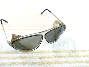 Rare Polaroid 3D Viewer Aviator Glasses Mesh Shields Steampunk for Parts /Repair - Picture 1 of 11