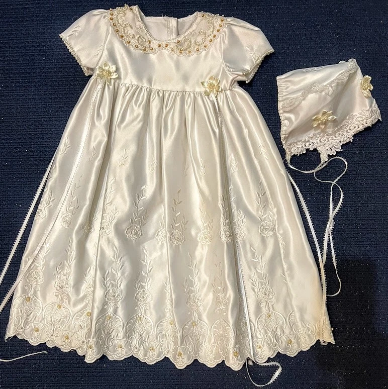 Sweet Kids красивый сделано в США крещение/крещение Baby Girl платье размер M - Изображение 1 из 4