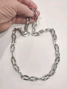 Vintage Silver Tone Chain Necklace 24", P20 - Picture 1 of 5