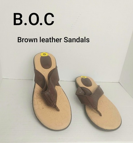 ADIDAS Sandali infradito marroni B.O.C. marrone finta pelle taglia 9M