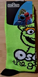 Sesamstraße OSCAR THE GROUCH Crew-Socken Größe 8-12 Unisex Erwachsene grün neu mit Etikett - Bild 1 von 6