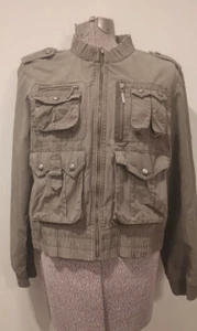 Vintage Tommy Hilfiger Bomber Jacket Boys XL Dark Green Khaki Mesh Lined - Picture 1 of 13