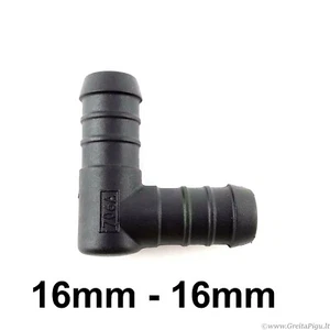 Conector de manguera reductor en forma de L 16 mm conector de plástico - Imagen 1 de 2