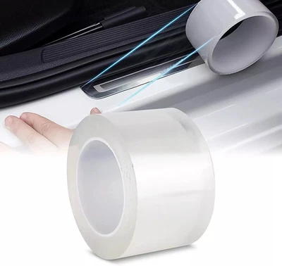 Accessories Transparent Vinyl Car Door Sill Scuff Cover Plate Sticker For Toyota - Image 1 of 4