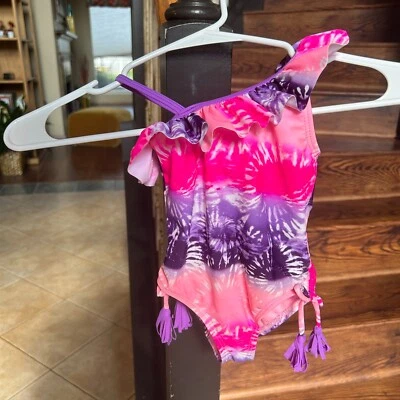 Limited Too Volantes Hombro Borla Piernas Una Pieza Fucsia/Púrpura/Rosa 3T Nuevo Sin Etiquetas Foto 1 de 3