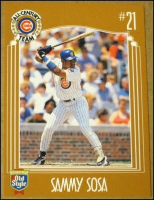 1999 Chicago Cubs All-Century Team Sammy Sosa Baseball Card #21 Wrigley SGA - Image 1 of 3