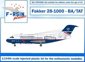 F-RSIN Models 1/144 FOKKER 28-1000 British Airways & Transcontinental Air Transp - Picture 1 of 4