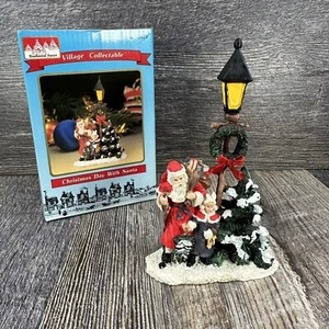 Vintage Enchanted Forest Village Collectable Christmas Day With Santa Figurine - Picture 1 of 8