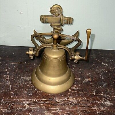 Nautical Solid Brass Vintage Anchor Wall Decor Bell Door Bell Maritime Hanging • 53.67$
