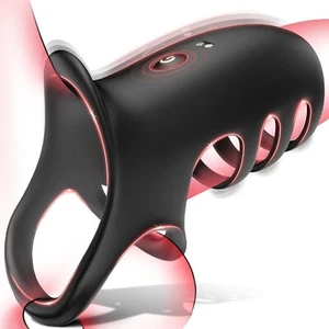 Vibrating Cock Ring Penis Sleeve Erection Clitoris Vibrator Sex Toys Men Women - Picture 1 of 8