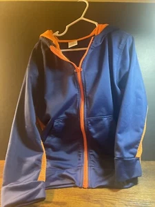Gymboree Boys Gym Navy Zippered Zip Hoodie Front Pockets Size Small S 5-6 - Picture 1 of 3