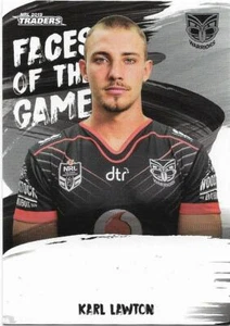 2019 Nrl Traders Faces of the Game (FG57) Karl LAWTON Warriors - Picture 1 of 1