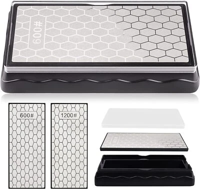 600/1200 Diamant Messerschärfer, Messerschleifer, Schleifstein, Wetzstein DE - Bild 1 von 4