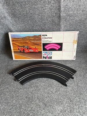 CURVA 90° con PARATIE per PISTA POLISTIL slot 1/43 DROMOCAR cod. 707 DN - Immagine 1 di 3