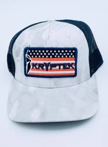 Kryptek Spartan American Flag White Mesh USA Patriotic Cap Hat New With Tags NWT - Picture 1 of 10