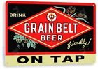 Grain Belt Beer On Tap Bar Pub Happy Hour Man Cave Metal Sign 8 x 11 Inches