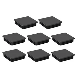 8X 65mmx65mm(2.56inch) Plastic Tubing Plug Square Post End Cap Black - Picture 1 of 6