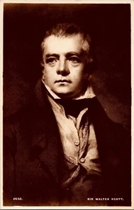 Postal de colección Sir Walter Scott retrato A R Edwards Sons Escocia sin publicar - Imagen 1 de 4