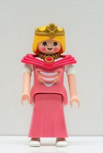 Bonitas Princesa Con Vestido Rosa Playmobil Zu Rubia Corona Cadena Falda Collar - Picture 1 of 5
