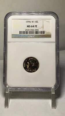 1996-W 10 Cents West Point Dime NGC MS 64 FT - Image 1 of 2