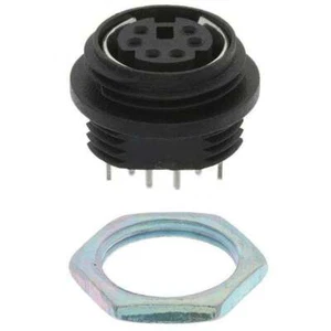 CONN RCPT FMALE MINI DIN 6P SLDR - Picture 1 of 1