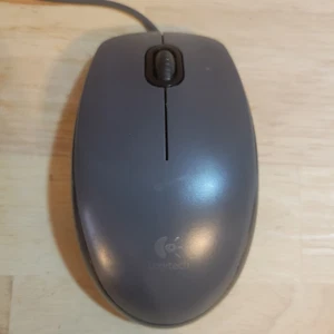 Mouse Logitech M100 Wired USB Grey Pre-owned Same Day Free Shipping - Picture 1 of 5