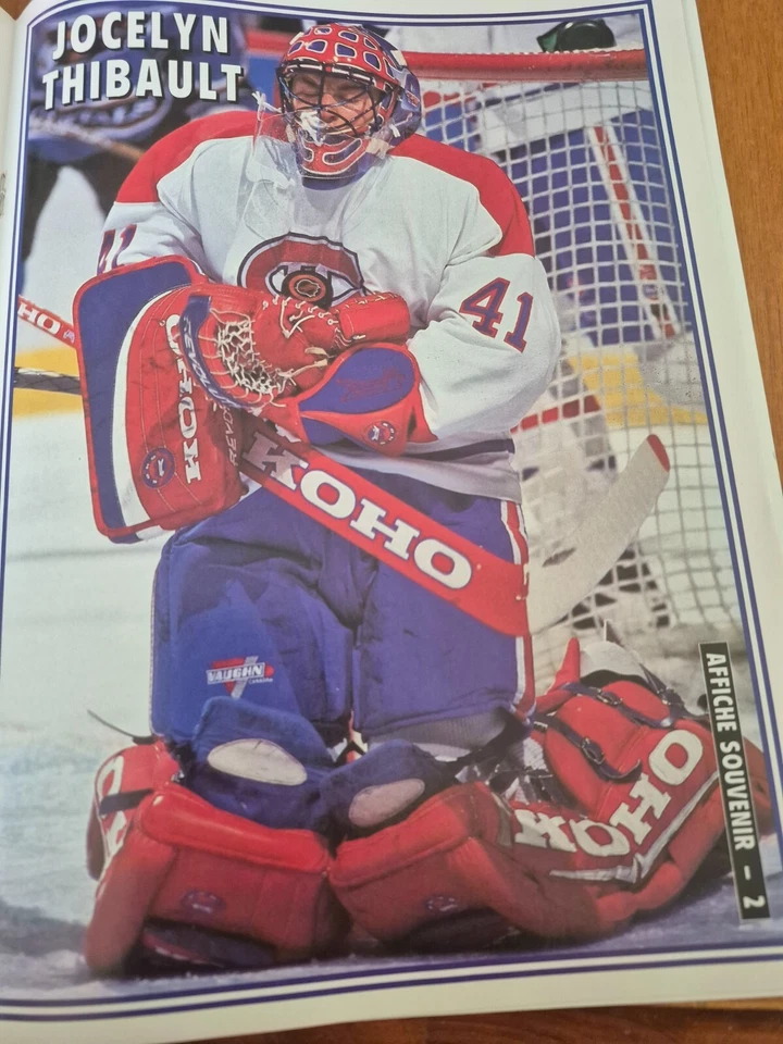 PÓSTER JOCELYN THIBAULT MONTREAL CANADIENSES COLOR 8 X 11 1996 Foto 1 de 1