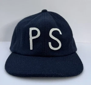POLER PS Poler Stuff Navy Blue Wool Blend Adjustable Hat Cap Wool Camping NWOT - Picture 1 of 8