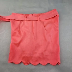 Hyfve Jr Girls Size Small 26" Waist Belted Skirt Skort Scalloped Hem Side Zip - Picture 1 of 10