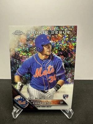 2016 Topps Chrome Update Michael Conforto #HMT43 Rookie Sparkle Refractor RC - Image 1 of 2
