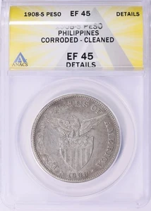 Peso 1908 S EE. UU./Filipinas ANACS EF 45 detalles - Imagen 1 de 2